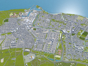 north holland city netherlands 150km 3D Model