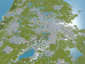 north holland city netherlands 150km 3D Model