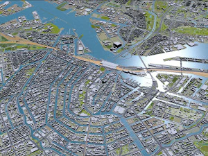 north holland city netherlands 150km 3D Model