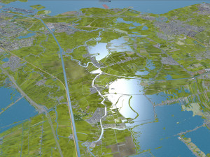 north holland city netherlands 150km 3D Model