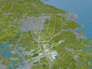 north holland city netherlands 150km 3D Model