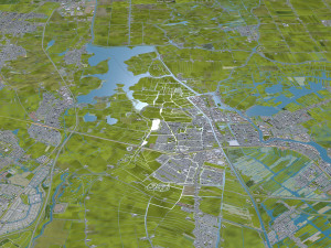 north holland city netherlands 150km 3D Model
