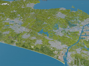 north holland city netherlands 150km 3D Model