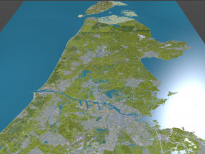 north holland city netherlands 150km 3D Model