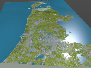 north holland city netherlands 150km 3D Model