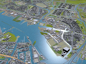north holland city netherlands 150km 3D Model