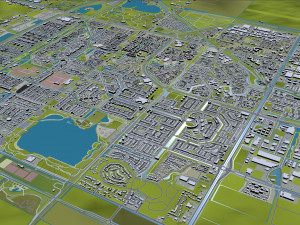 north holland city netherlands 150km 3D Model