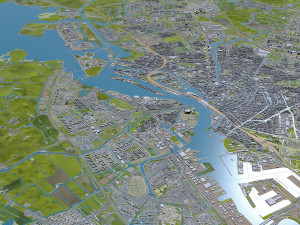 north holland city netherlands 150km 3D Model