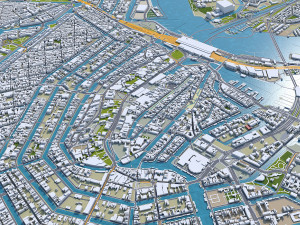 north holland city netherlands 150km 3D Model
