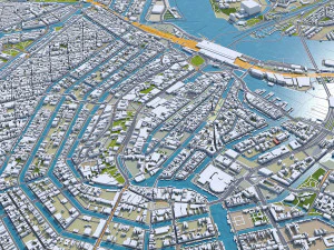 north holland city netherlands 150km 3D Model