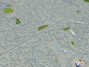 norwalk city connecticut usa 20km 3D Model