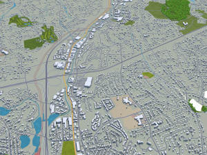 norwalk city connecticut usa 20km 3D Model