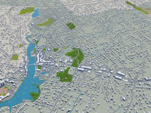 norwalk city connecticut usa 20km 3D Model