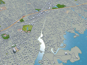 norwalk city connecticut usa 20km 3D Model