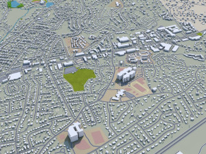 norwalk city connecticut usa 20km 3D Model