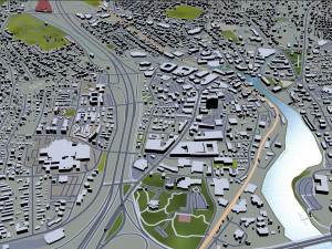 norwalk city connecticut usa 20km 3D Model