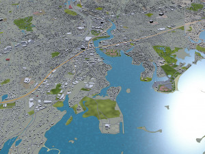 norwalk city connecticut usa 20km 3D Model
