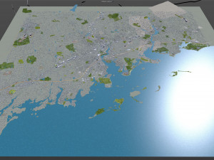 norwalk city connecticut usa 20km 3D Model