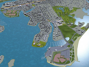 norwalk city connecticut usa 20km 3D Model