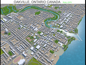 oakville city ontario canada 25km 3D Model