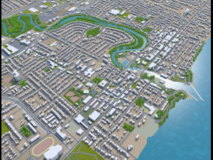 oakville city ontario canada 25km Modèle 3D