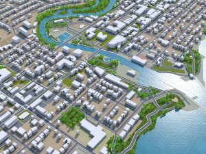 oakville city ontario canada 25km Modèle 3D