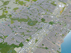 oakville city ontario canada 25km Modèle 3D