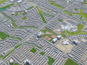 oakville city ontario canada 25km Modèle 3D