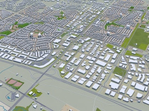 oakville city ontario canada 25km Modèle 3D