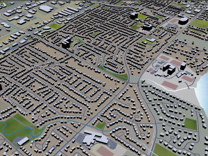 oakville city ontario canada 25km Modèle 3D