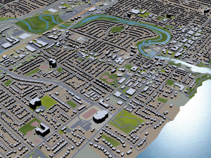 oakville city ontario canada 25km Modèle 3D