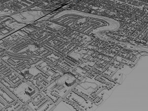 oakville city ontario canada 25km Modèle 3D