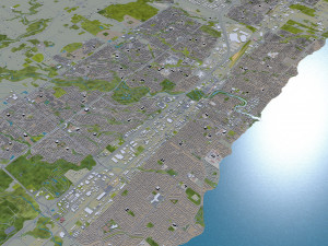 oakville city ontario canada 25km Modèle 3D