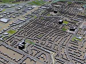 oakville city ontario canada 25km Modèle 3D