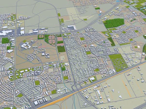 odessa city texas usa 30km 3D Model