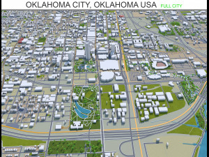 oklahoma city oklahoma usa 80km 3D Model