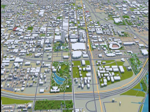 oklahoma city oklahoma usa 80km 3D Model