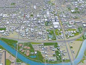 oklahoma city oklahoma usa 80km 3D मॉडल