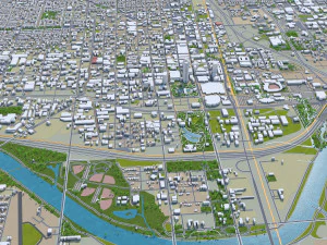 oklahoma city oklahoma usa 80km 3D Model