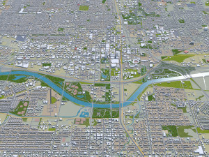 oklahoma city oklahoma usa 80km 3D मॉडल
