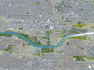 oklahoma city oklahoma usa 80km 3D Model