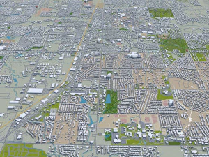 oklahoma city oklahoma usa 80km 3D Model