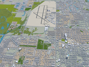 oklahoma city oklahoma usa 80km 3D मॉडल