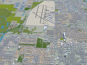 oklahoma city oklahoma usa 80km 3D Model