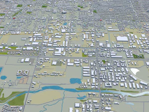 oklahoma city oklahoma usa 80km 3D Model