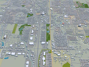 oklahoma city oklahoma usa 80km 3D Model