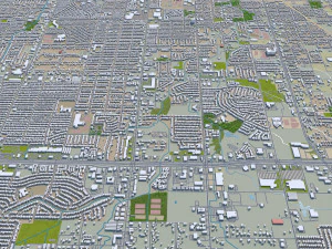 oklahoma city oklahoma usa 80km 3D Model