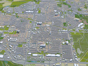 oklahoma city oklahoma usa 80km 3D Model