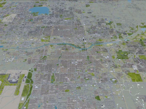 oklahoma city oklahoma usa 80km 3D Model