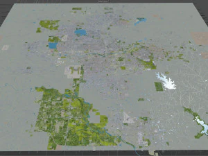 oklahoma city oklahoma usa 80km 3D Model